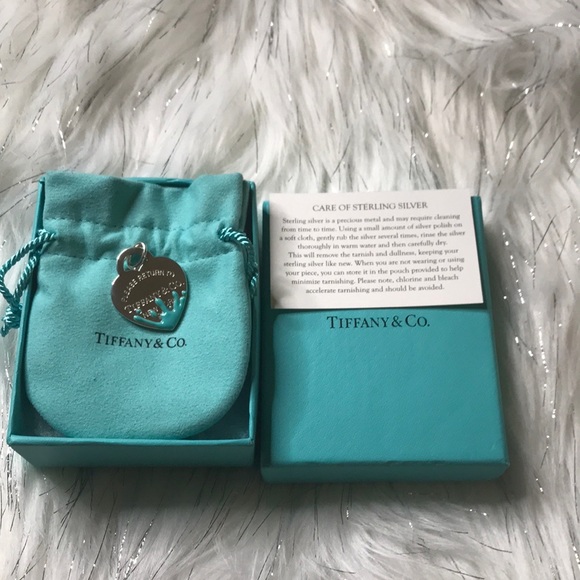 Tiffany & Co. Jewelry - Large Tiffany & Co. Return to Tiffany Blue Enamel Splash Heart Charm